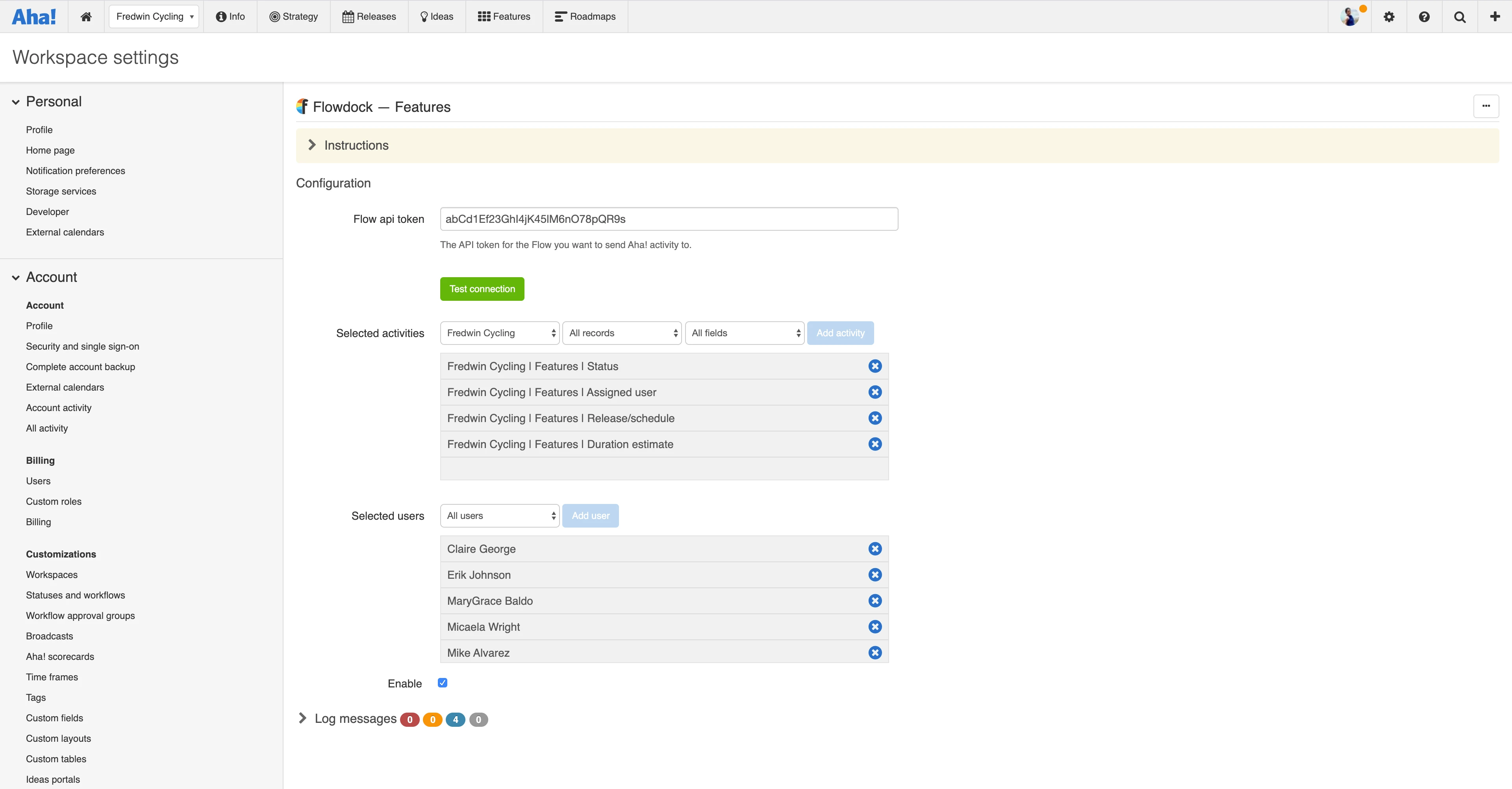 Select the records and fields you want to appear in your Flowdock channel.