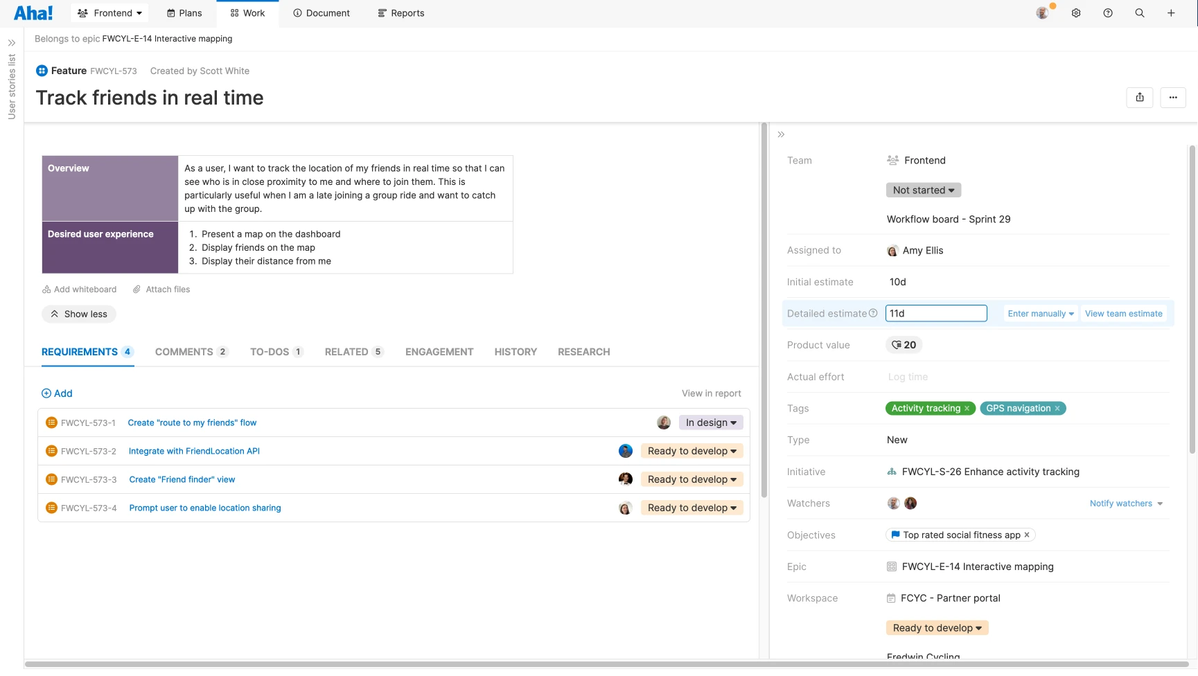 Develop / Backlog management - Estimate effort
