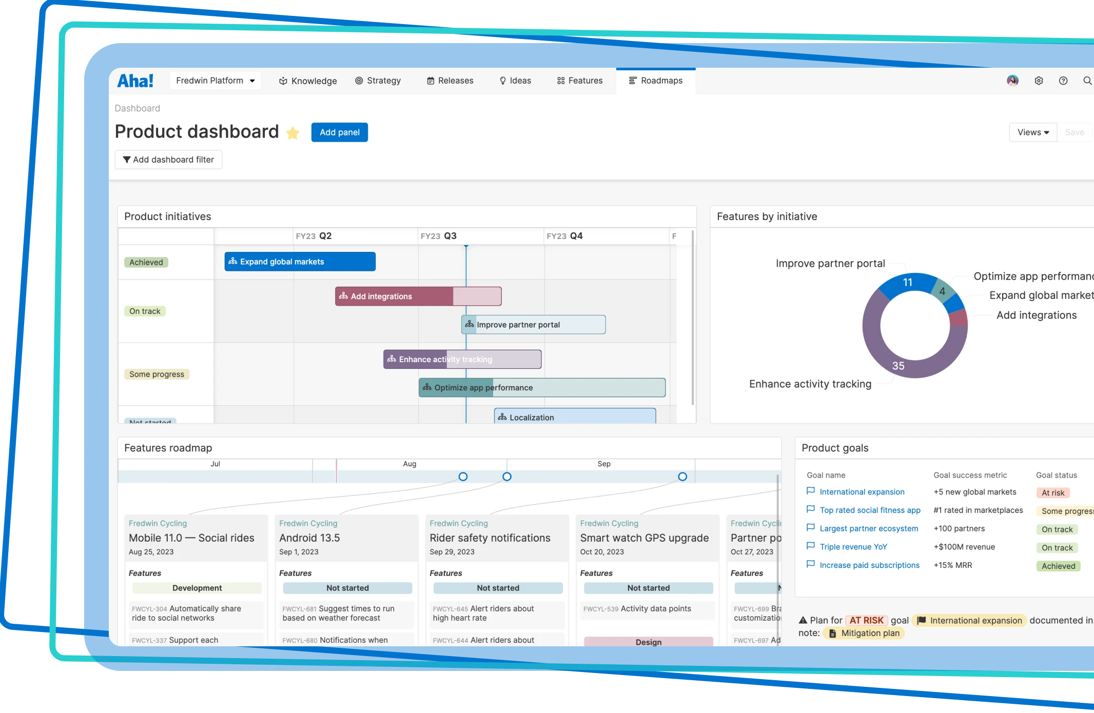 Aha! Roadmaps homepage