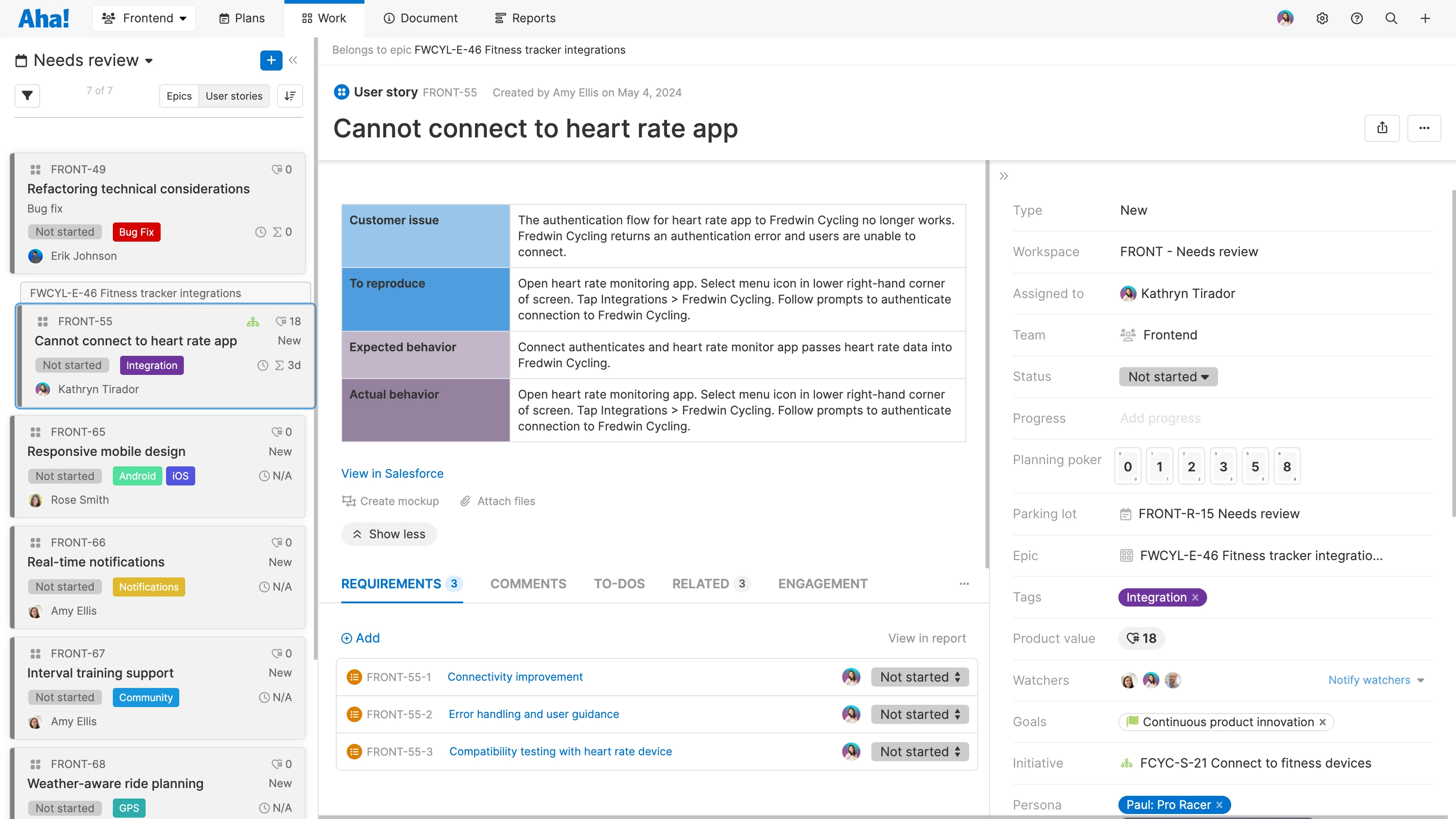 Develop - streamlined ui - details view