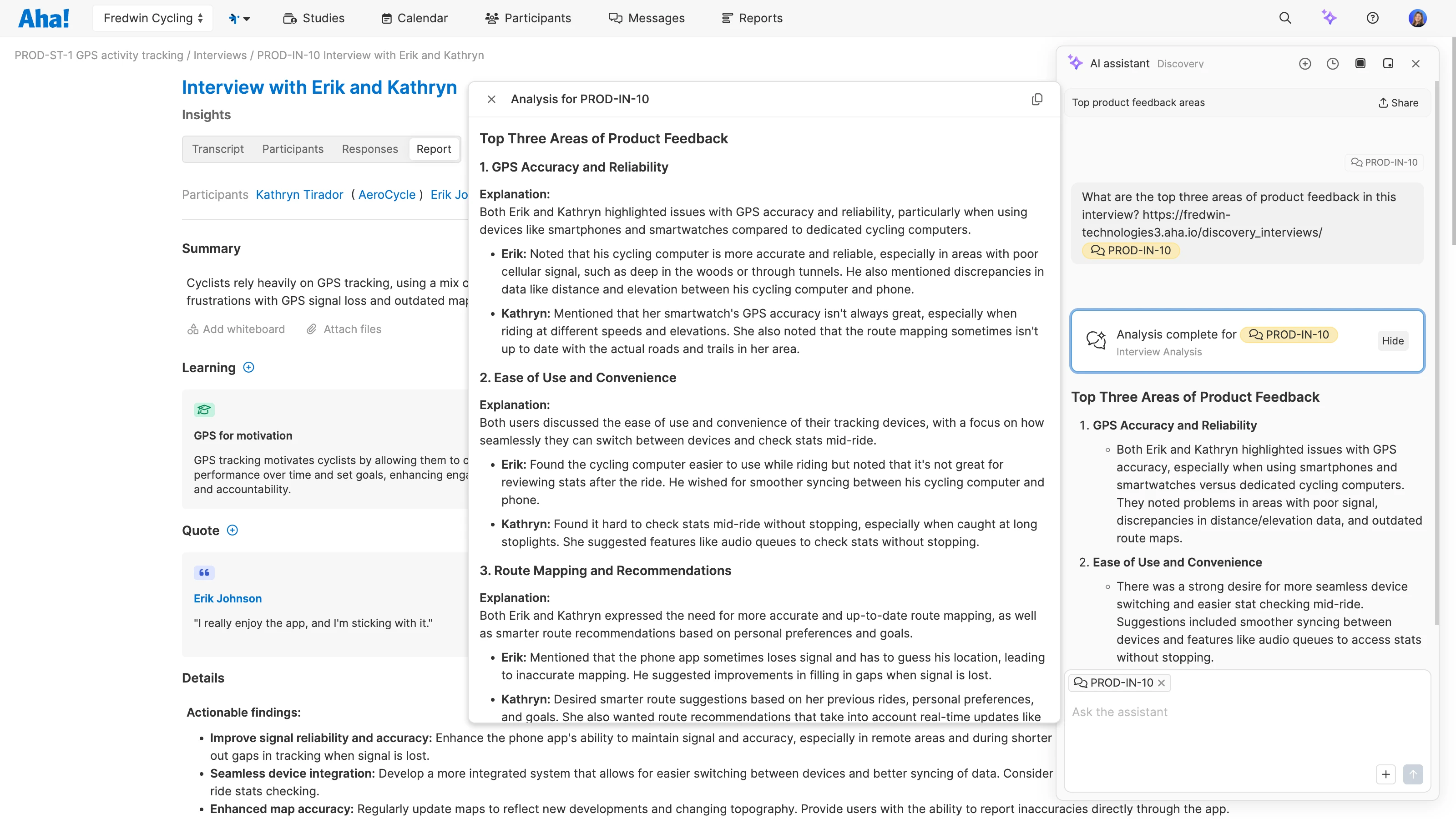 Generate ready-to-share reports using a purpose-built AI assistant
