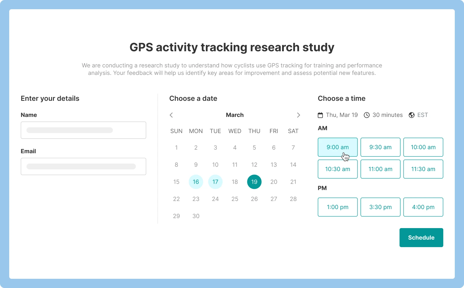Streamline interview coordination
