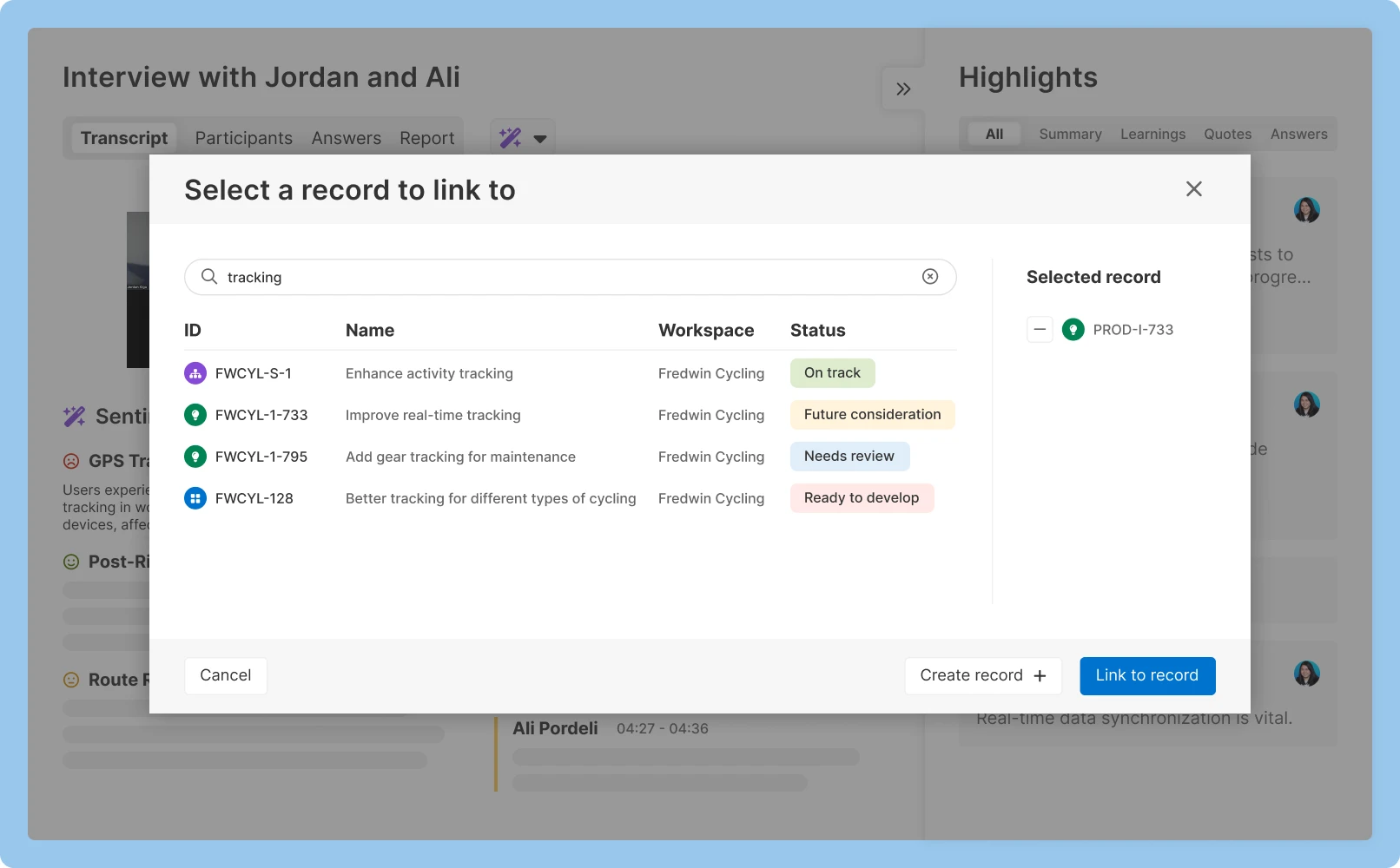 Discovery overview - Link to your roadmap