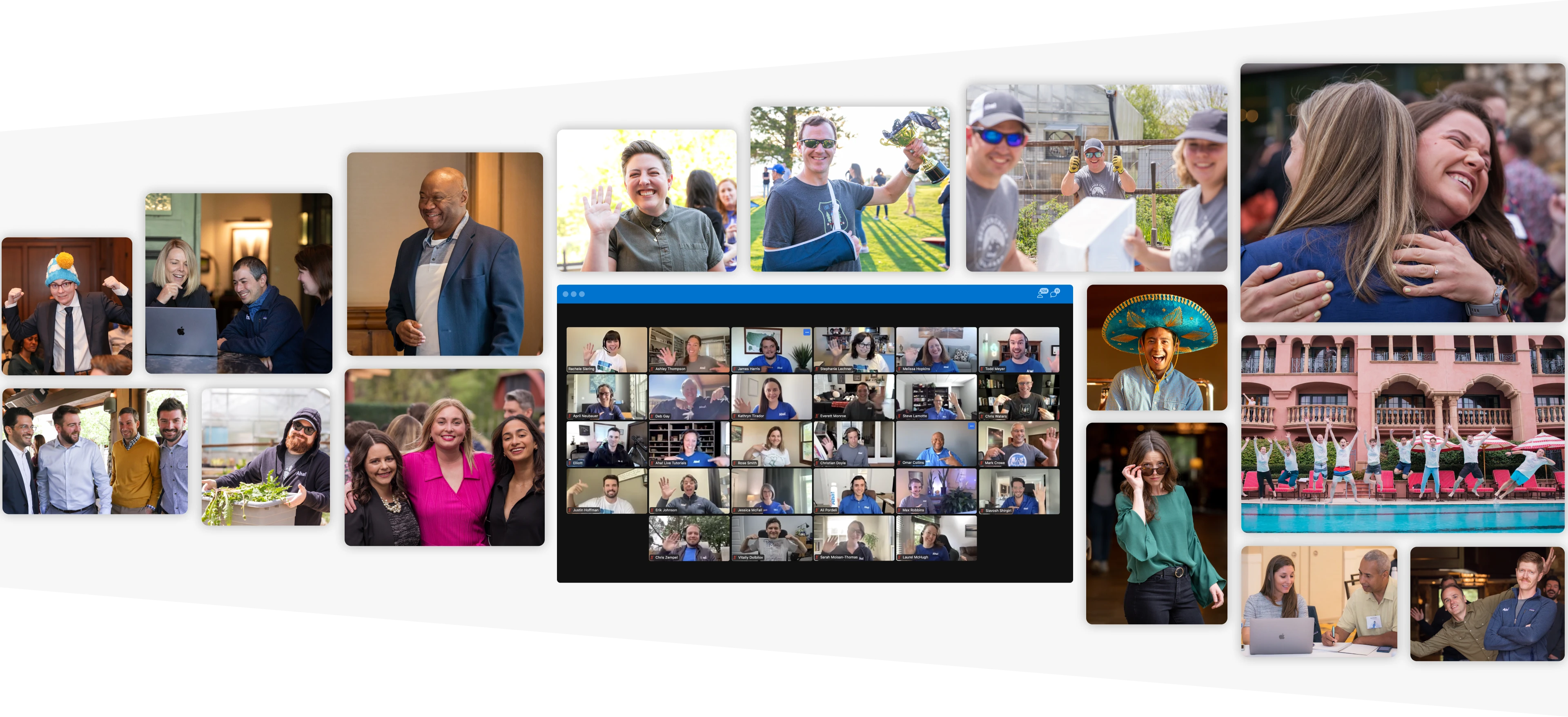 Aha! careers collage of employees