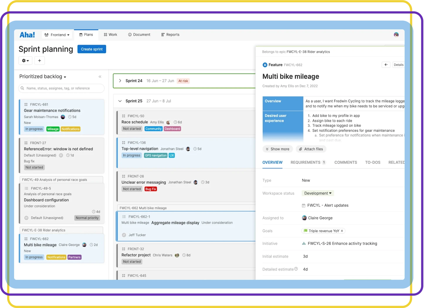Track development progress