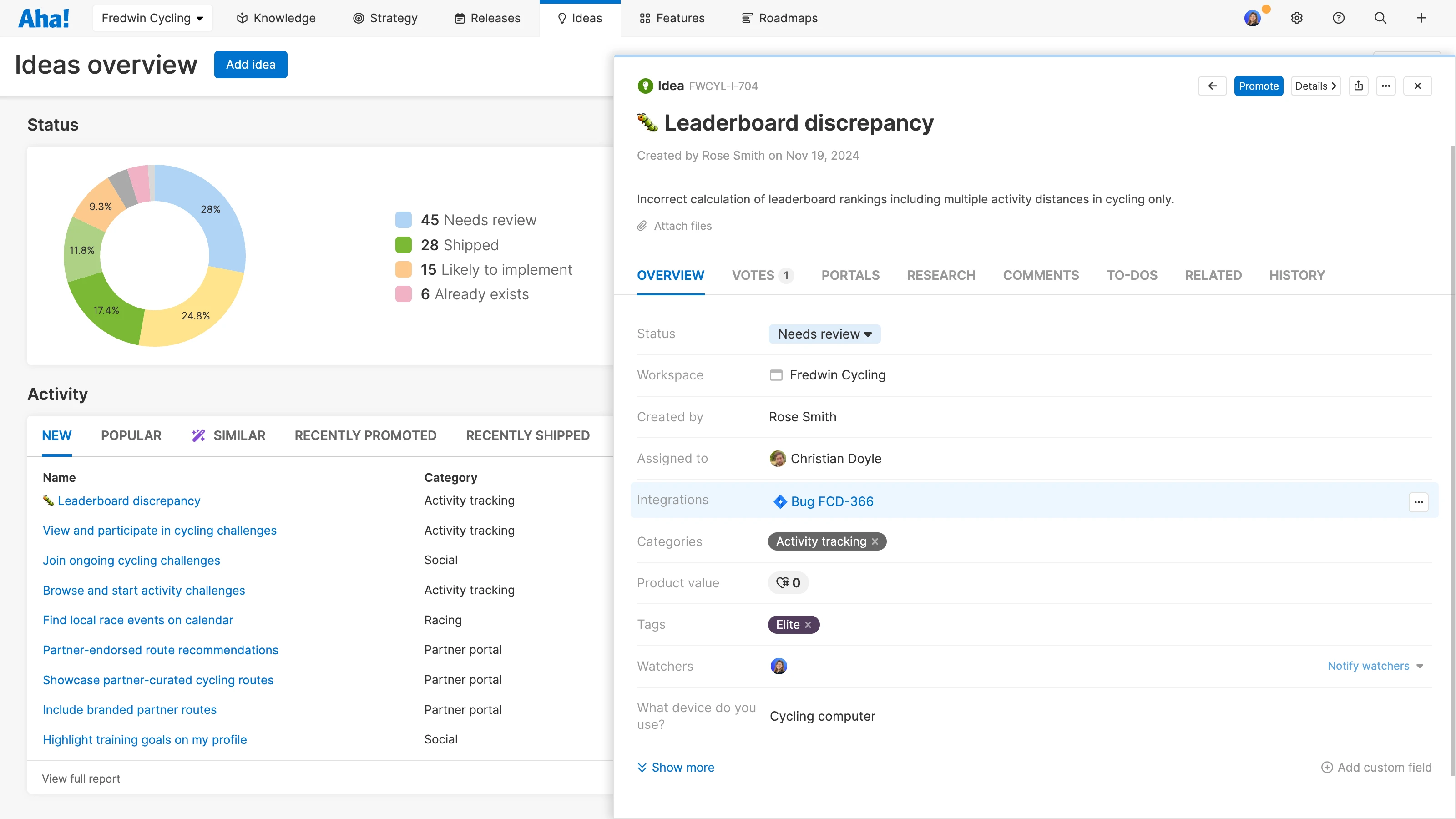Aha! Ideas Jira integration