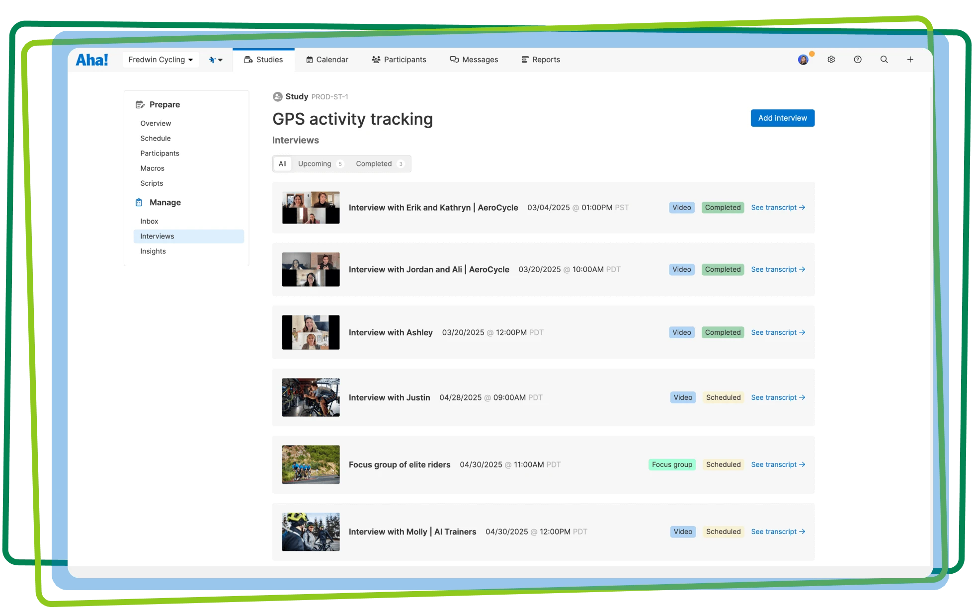 Aha! Discovery interviews