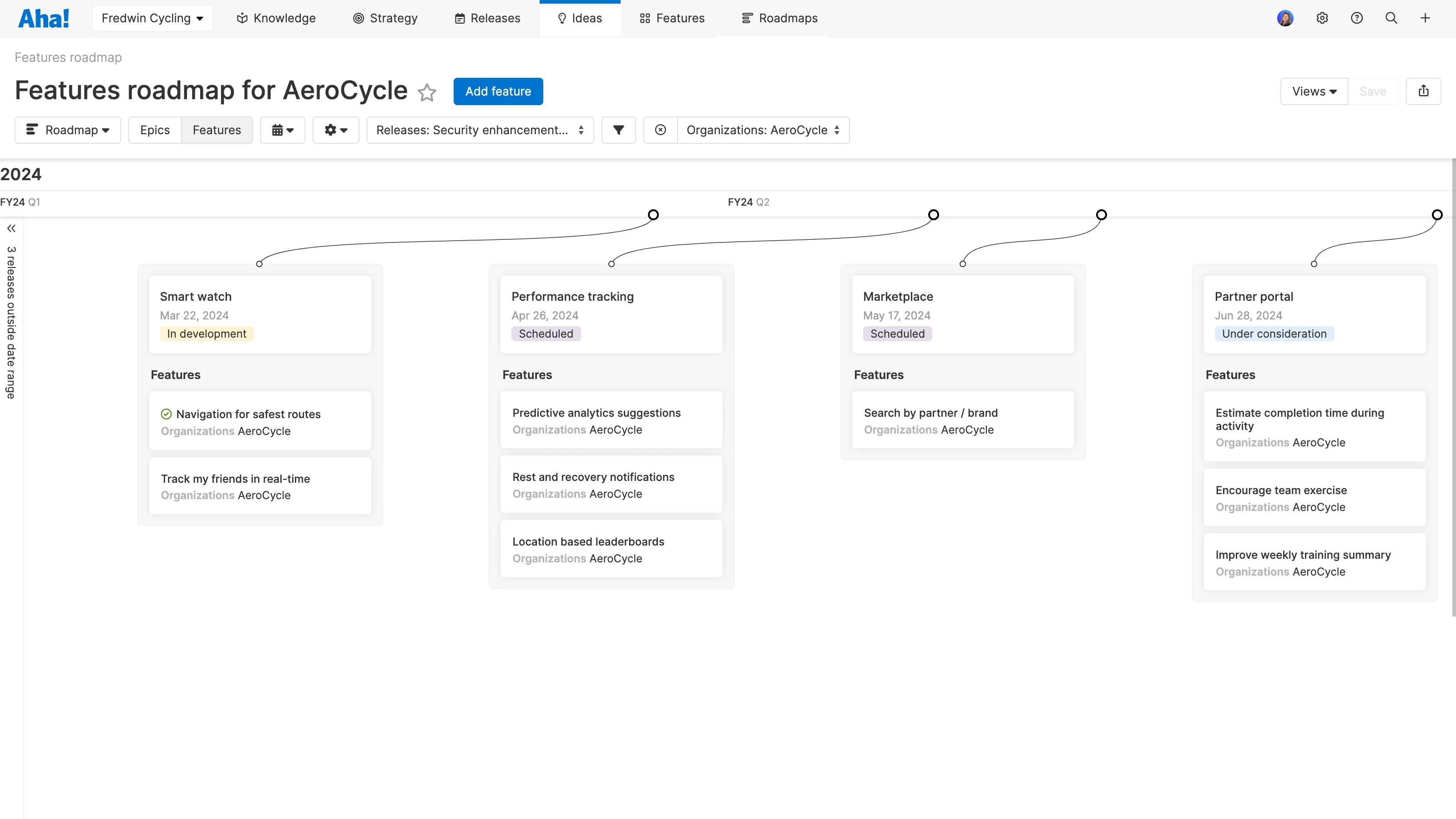 Track customer demand in Aha! Ideas