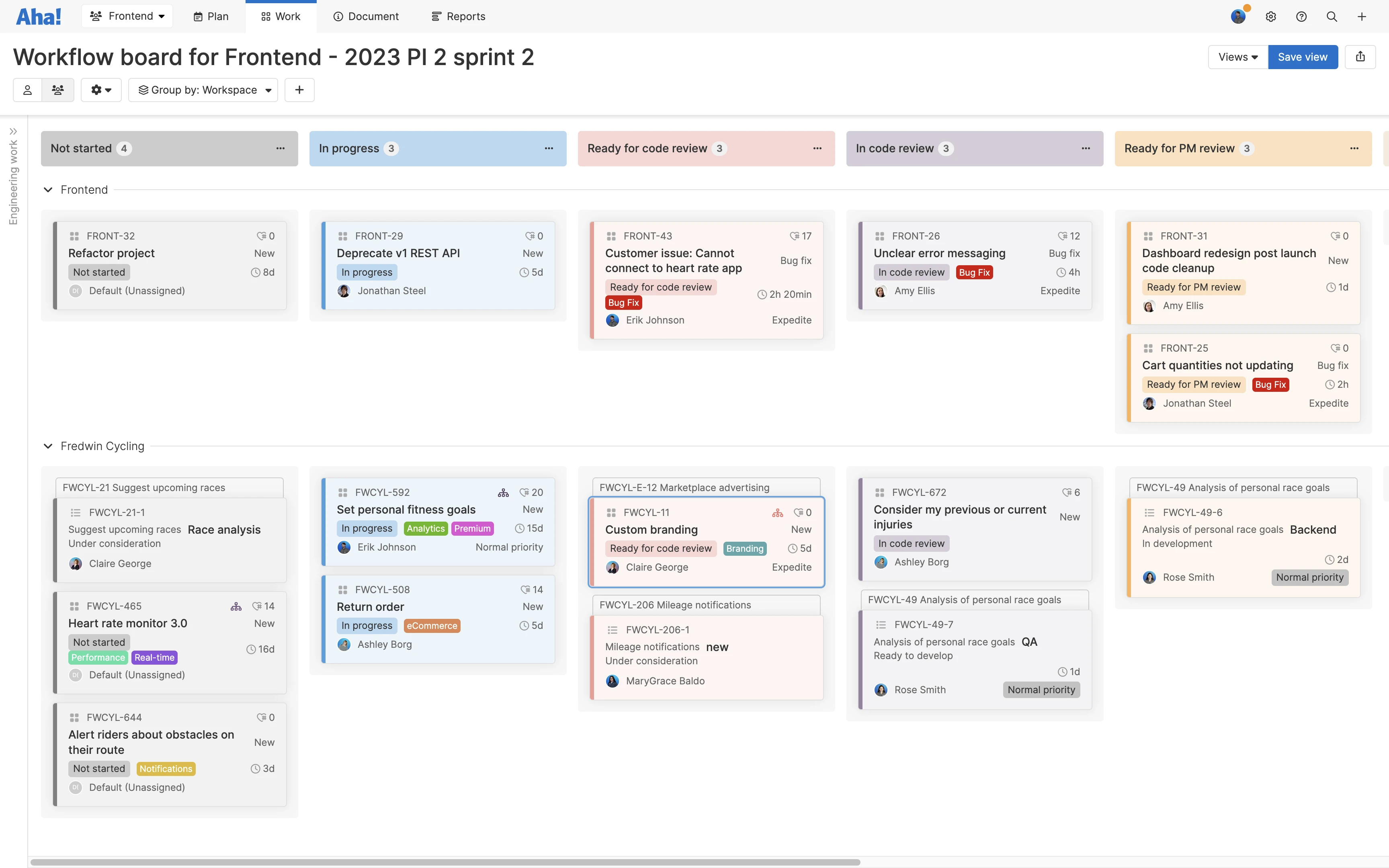 Configure Aha! Develop to use kanban