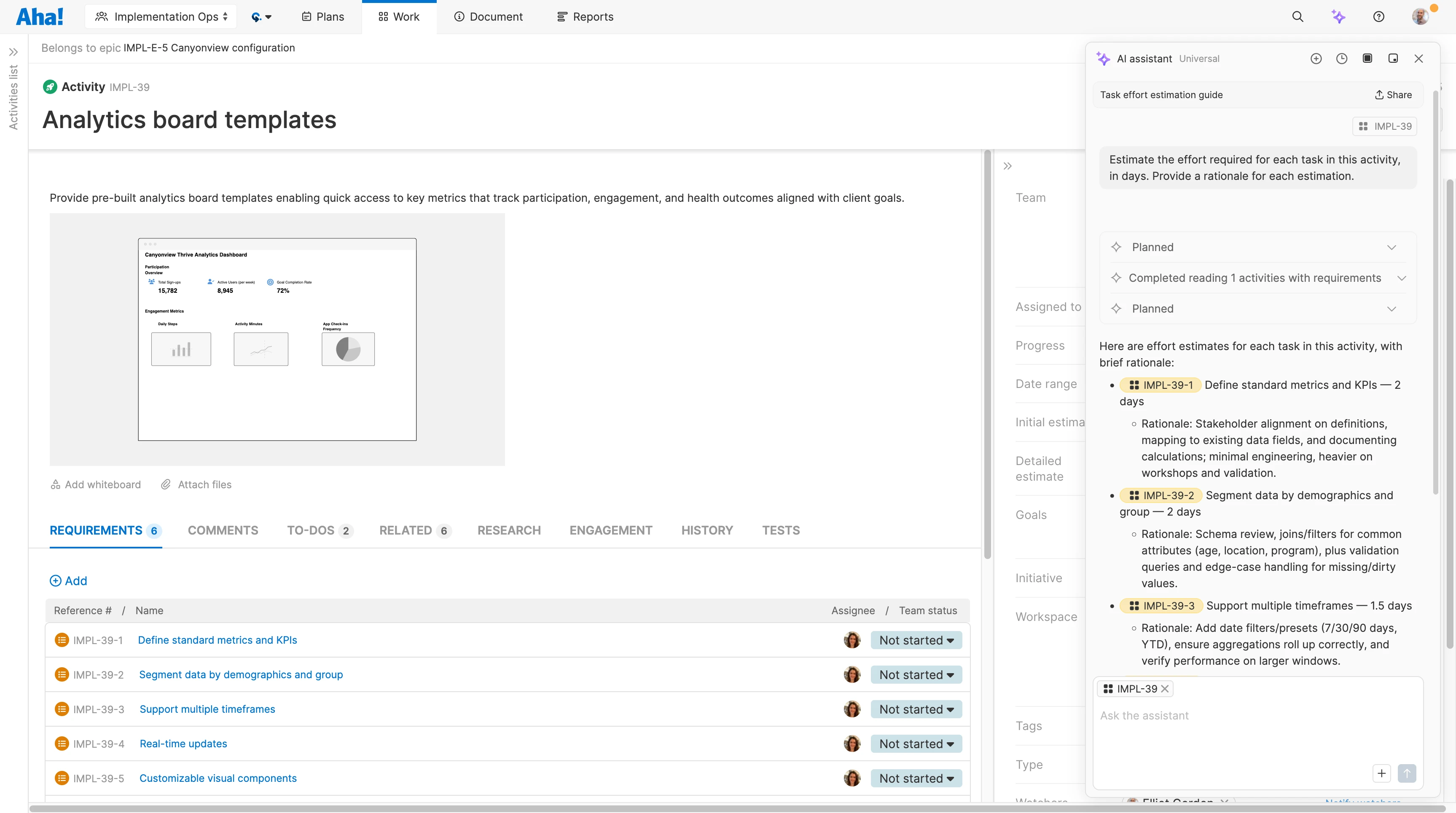 Teamwork - AI assistant - Specify the work