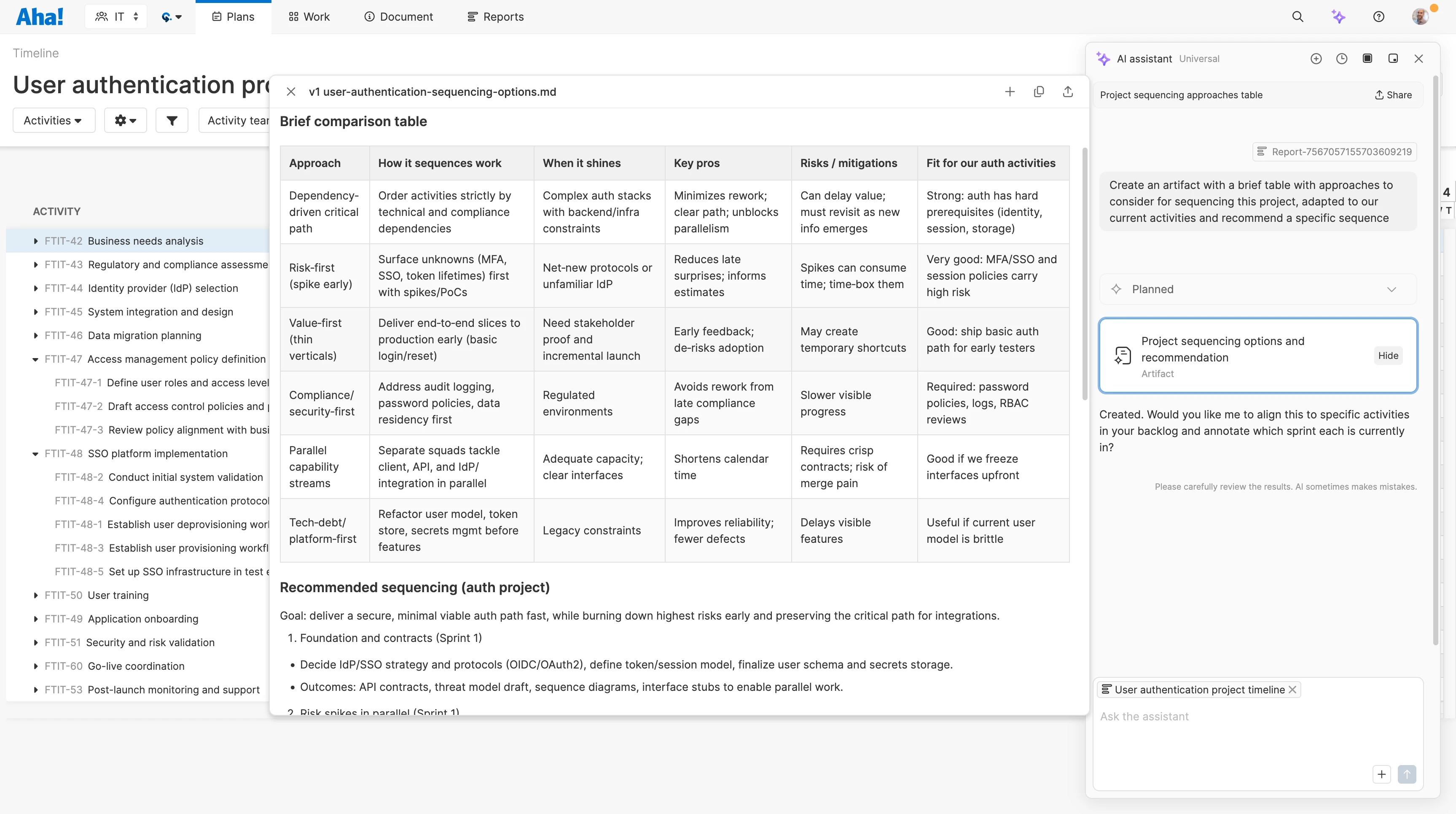 Teamwork - AI assistant - Streamline planning