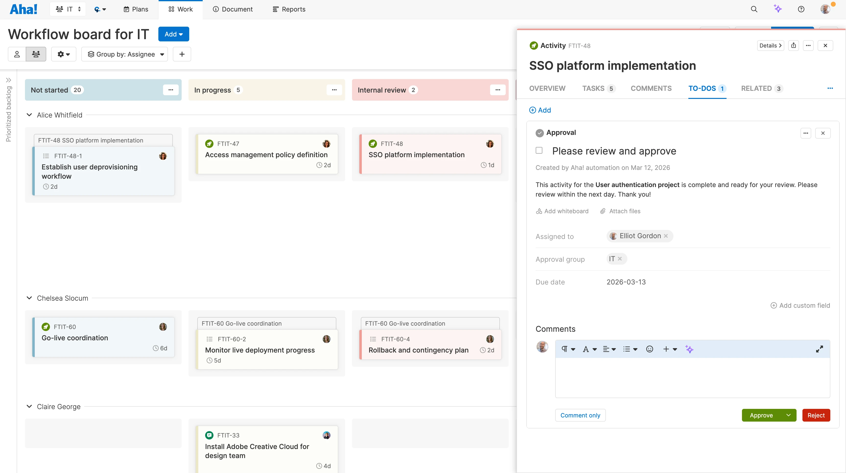 Teamwork - Task tracking - Speed up reviews