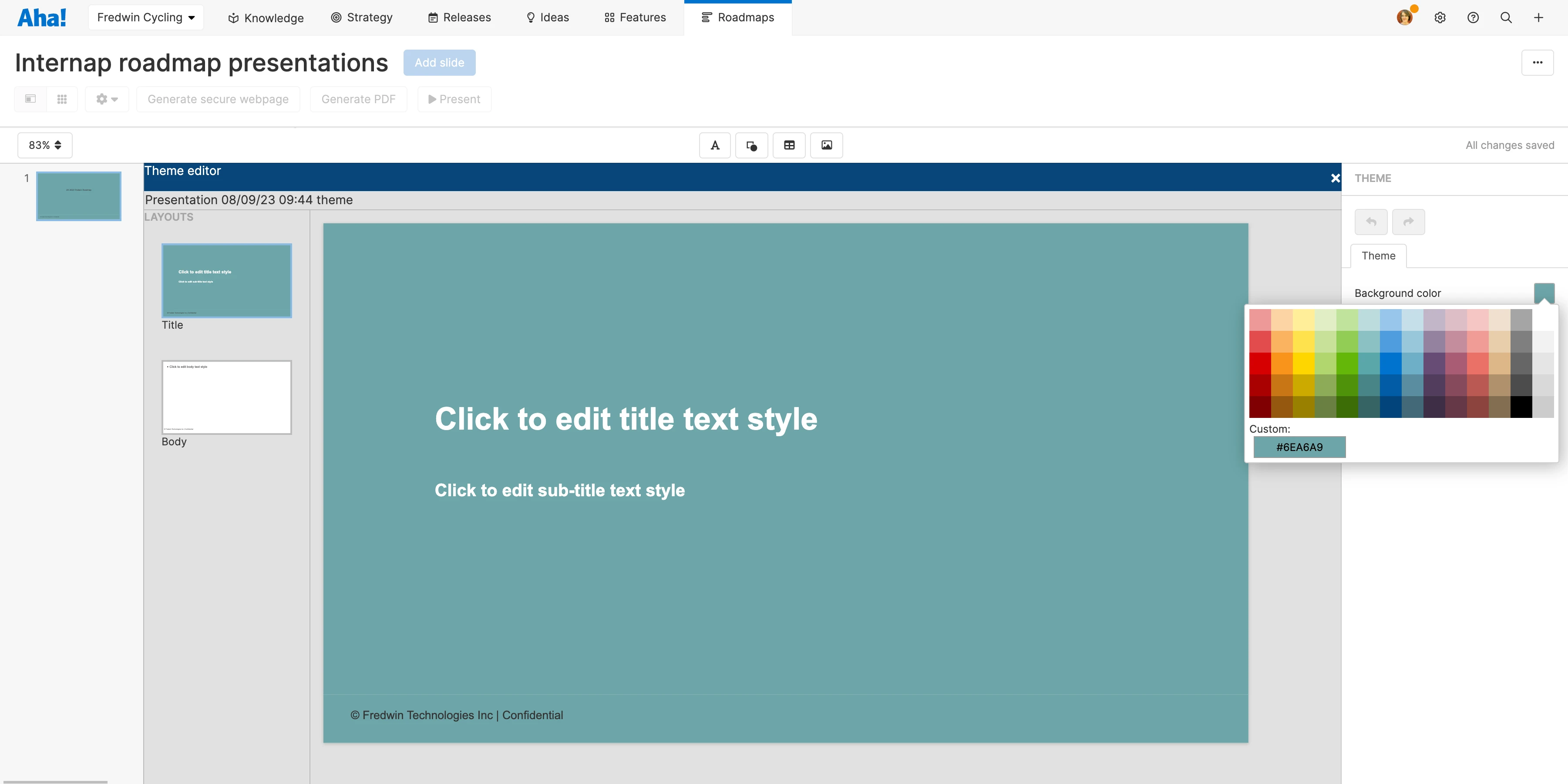 Style your presentation